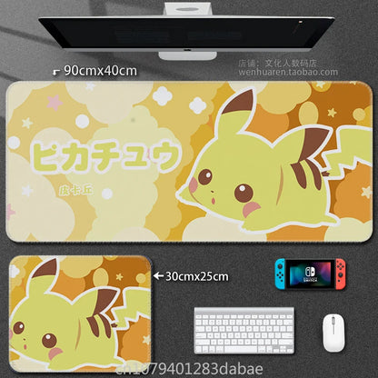 Leather Pokémon Pikachu Keyboard Pad Boy Girl Super Handsome Table Mat Cute Table Mat Computer Accessories PC Game Mouse Pad