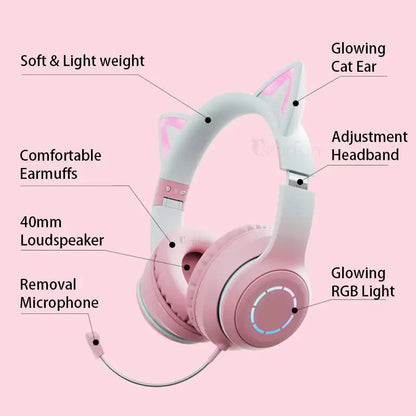 Pink Cat Headphones