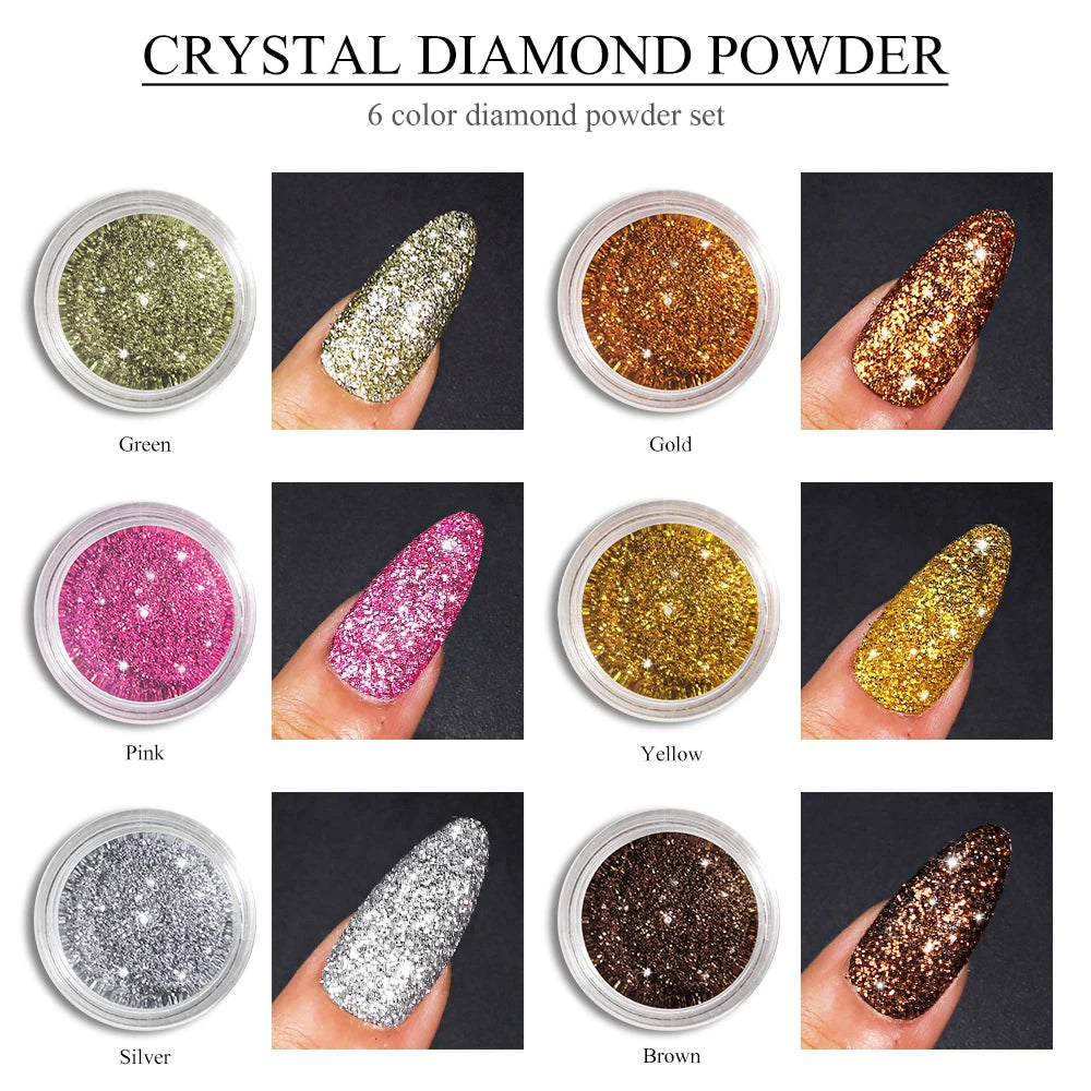 LIMEGIRL 24PCS Gel Nail Polish kit with Nail Art Diamond Powder UV  Soak Base Coat Gel for Nail Art DIY Design Gel Varnish Kit