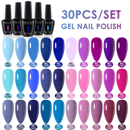 NAILCO 15ml 30/20/10pcs/Set UV Gel Nail Polish Semi Permanent Esmalte Vernis LED Gel Varnish Soak Off Nail Art All For Manicure