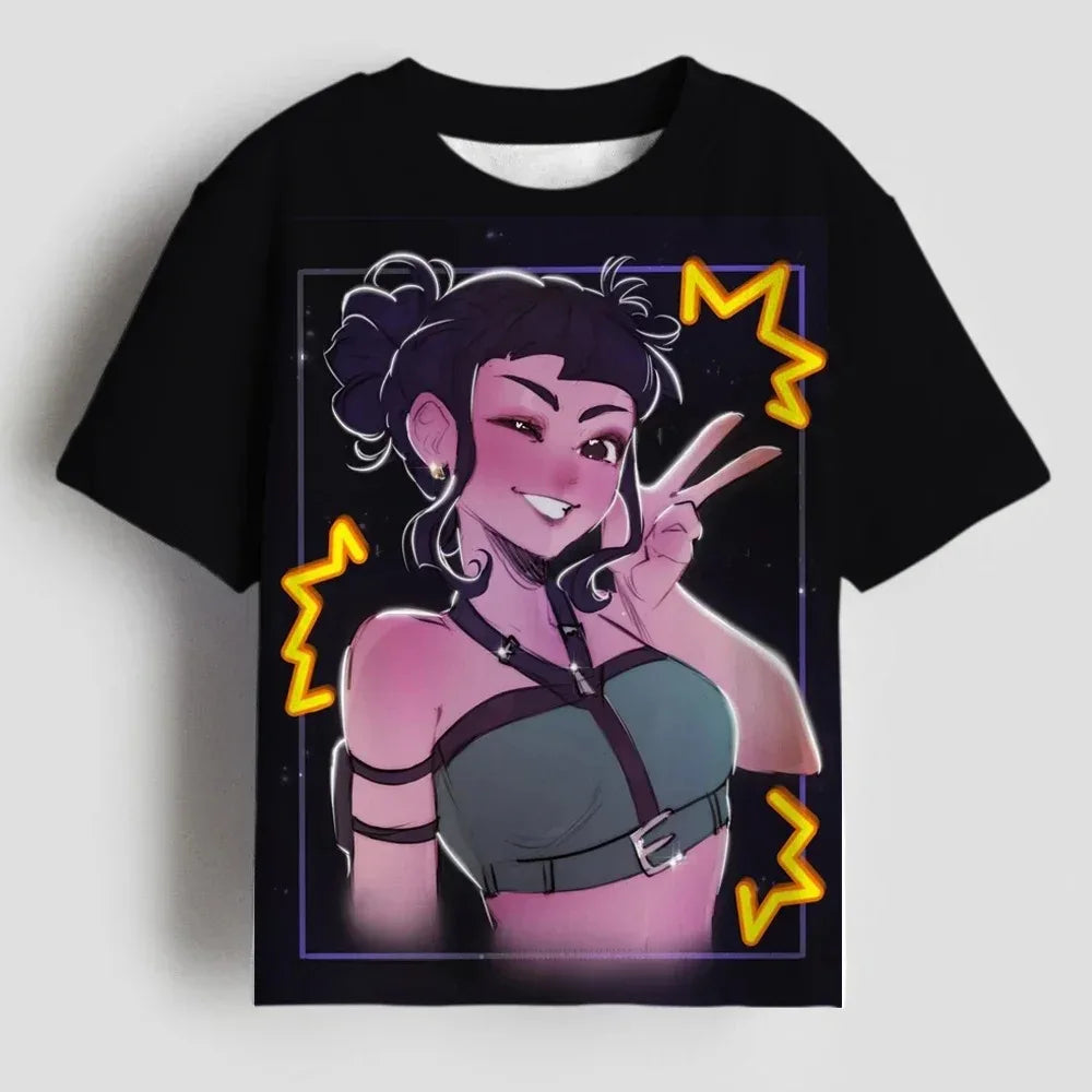 Hasbro Monster Girls Group K-POP, KPOP Dinosaur Hunter Series Women's Sportswear Children's Cartoon 3D T-Shirt