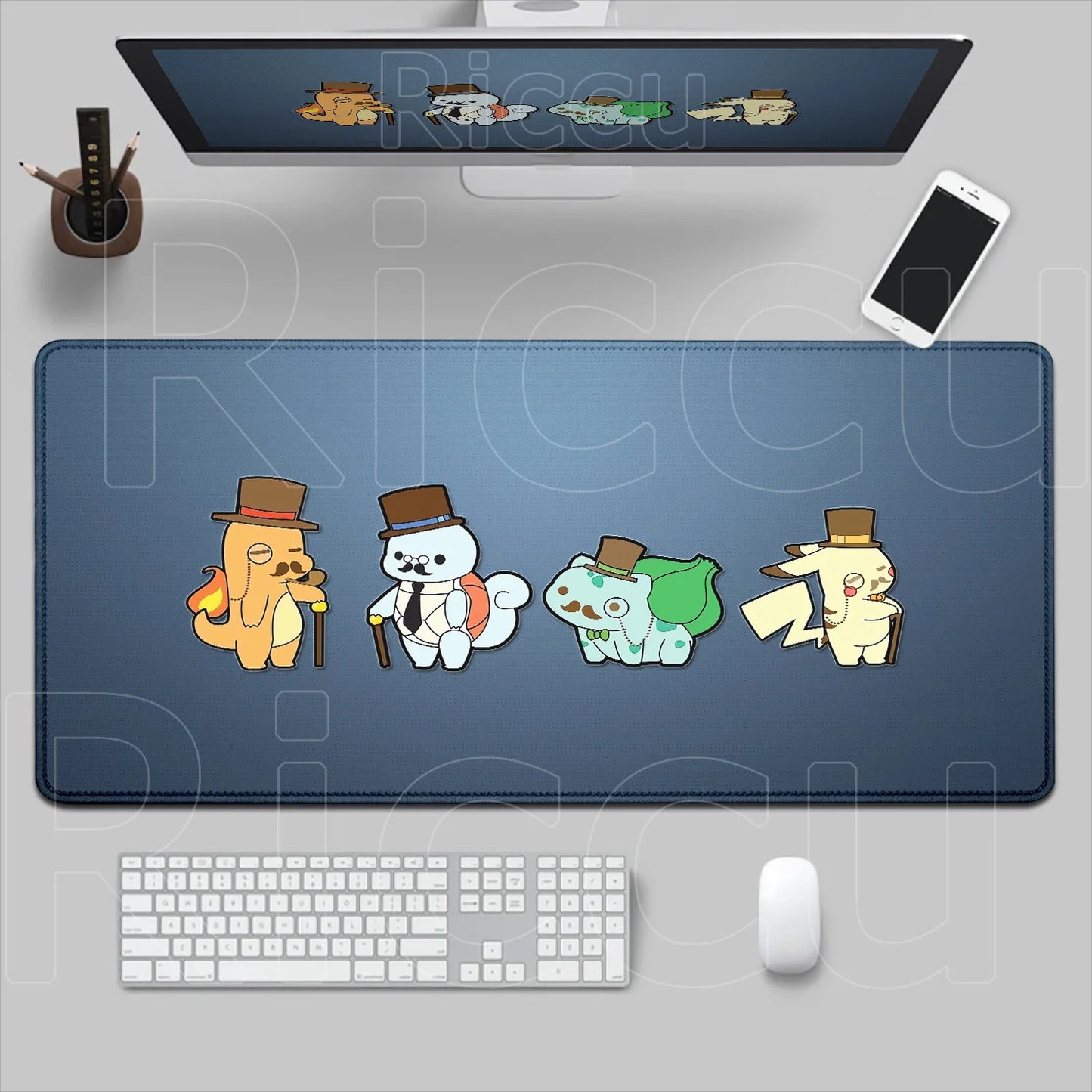 HD 900x400 Rubber Large PC Mousepad Gaming Mouse Pad Accessories Pikachu Slowpoke XXL Desk Keyboard Mat Computer Laptop Mausepad