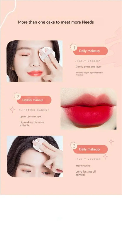 Setting Powder Oil Control Makeup Setting Brightening Skin Tone Setting Powder With Mirror Compact Portable Makeup Powder