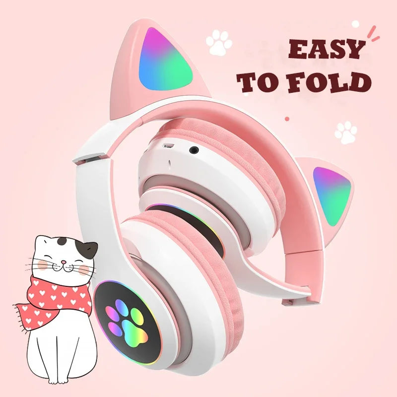 Cat Ears Bluetooth Headphones