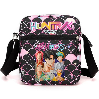 New⭐️ KPOP Shoulder Bag Crossbody Bags Double-deck Storage Bag Large Capacity Square Zip Storage Sports Bag Fans Gift