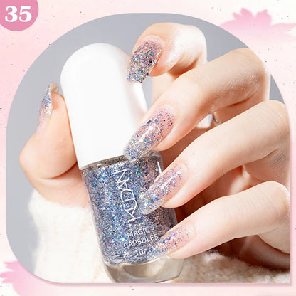 KUDAN Dark Burgundy Nail Polish, Alcohol-Free - Long-Lasting Formula Quick Drying Without Lighting, Glossy And Shiny Surface