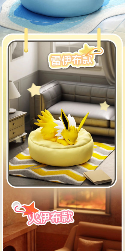 New In Stock Pokemon Eevee Sleeping Position Series Blind Box Sylveon Umbreon Flareon Jolteon Anime Desktop Decoration Model Toy