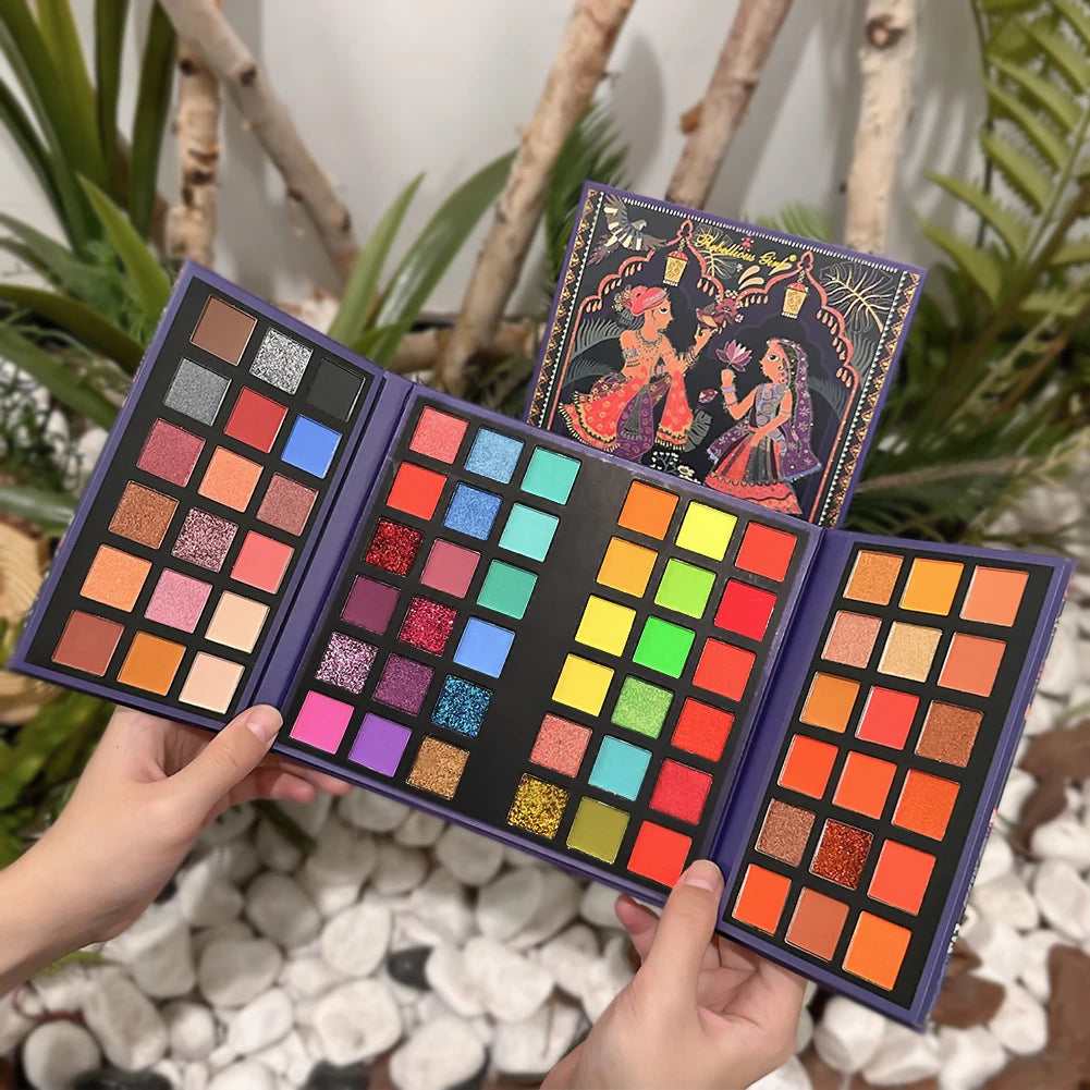 72 Colors Glitter Eyeshadow Palette Matte Waterproof Long Lasting Pressed Powder Cosmetics Kit Fashion Women Eye MakeUp Pallet