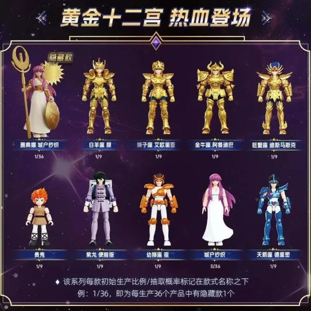 Original Blokees Saint Seiya Galaxy V1V2V03V4 Athena Aries Mu Aiolia Aldebaran Kiki Shiryu Lionet Ban FigureChildren ToysGift