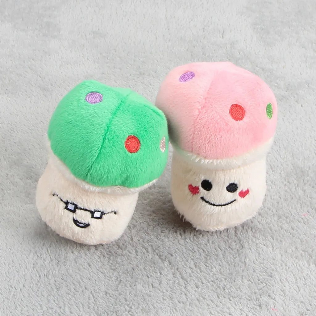 5/10pcs Pet Chew Toy with Squeaking Plush Toys, Small Chili and Eggplant Shapes, Dog Interactive Toys To Bite, Pet Gifts