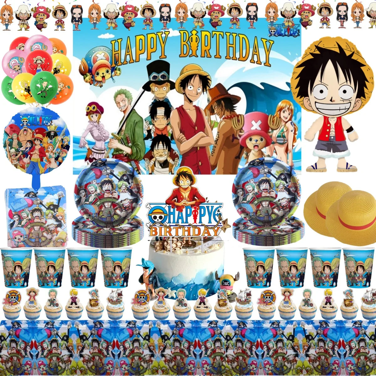 One Piece Sanji & Nami Birthday Party Tableware Set 🎉🏴‍☠️