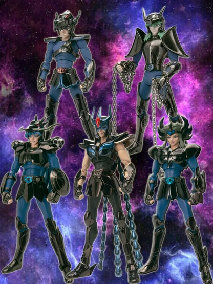 19cm Anime Dark Saint Seiya Figure Phoenix Ikki Hyoga Seiya Shiryu Action Figures Box Figure Collection Decoration Toys Hobbies
