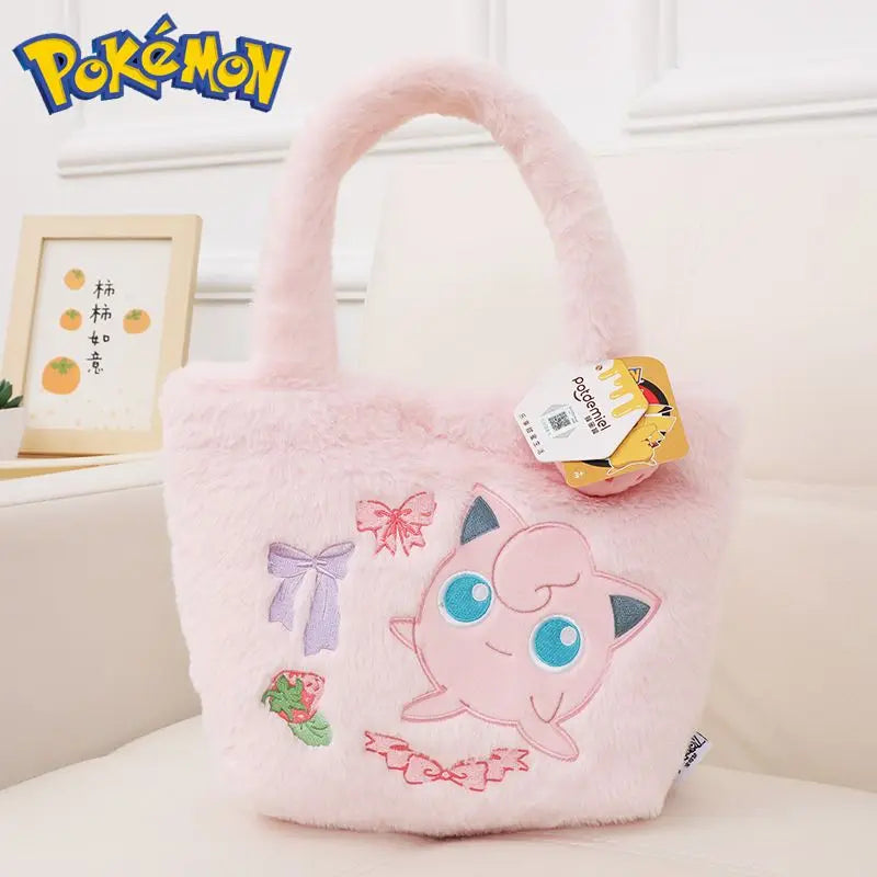 Pokemon Pikachu Plush Handbag Cute Crossbody Backpack Clefairy Storage Gift Bag Stuffed Doll Style Portable Daily Use