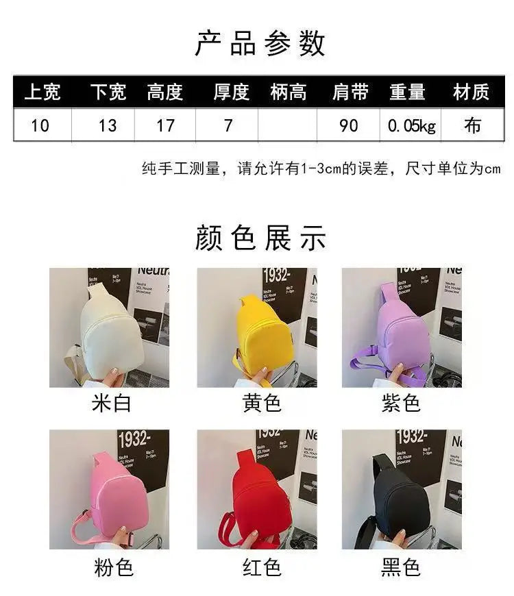 New Children Chest Bag Anime Cartoon Alphabet Fashionable Shoulder Diagonal Straddle Bag Girl Boy Cartoon Casual Chest Bags
