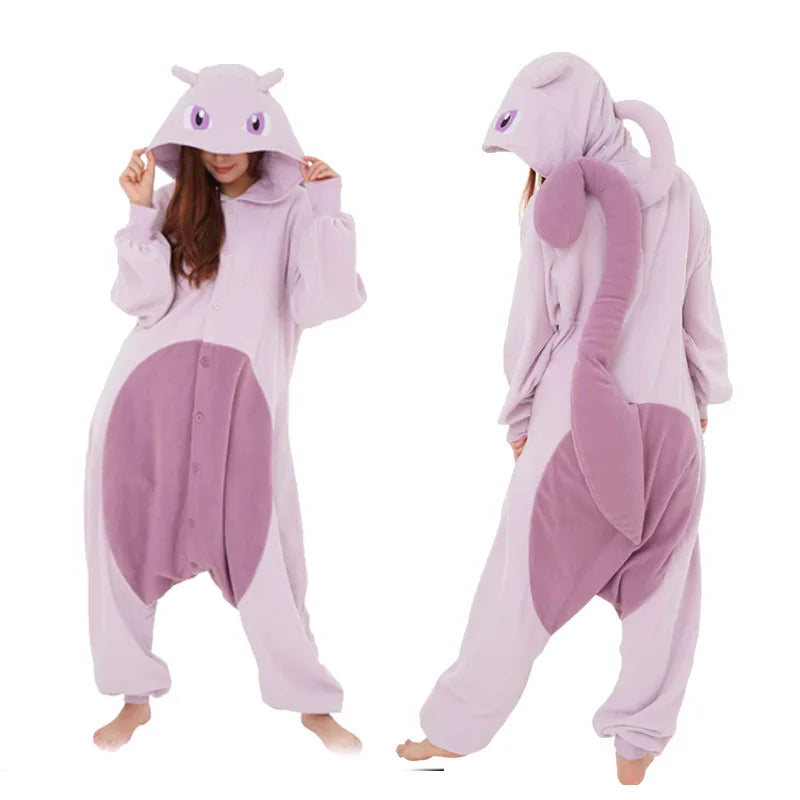 Pokemon Cosplay Costume Kigurumi Anime Onesie for Men And Women Gengar Funny Jumpsuit Halloween Christmas Party Outfit