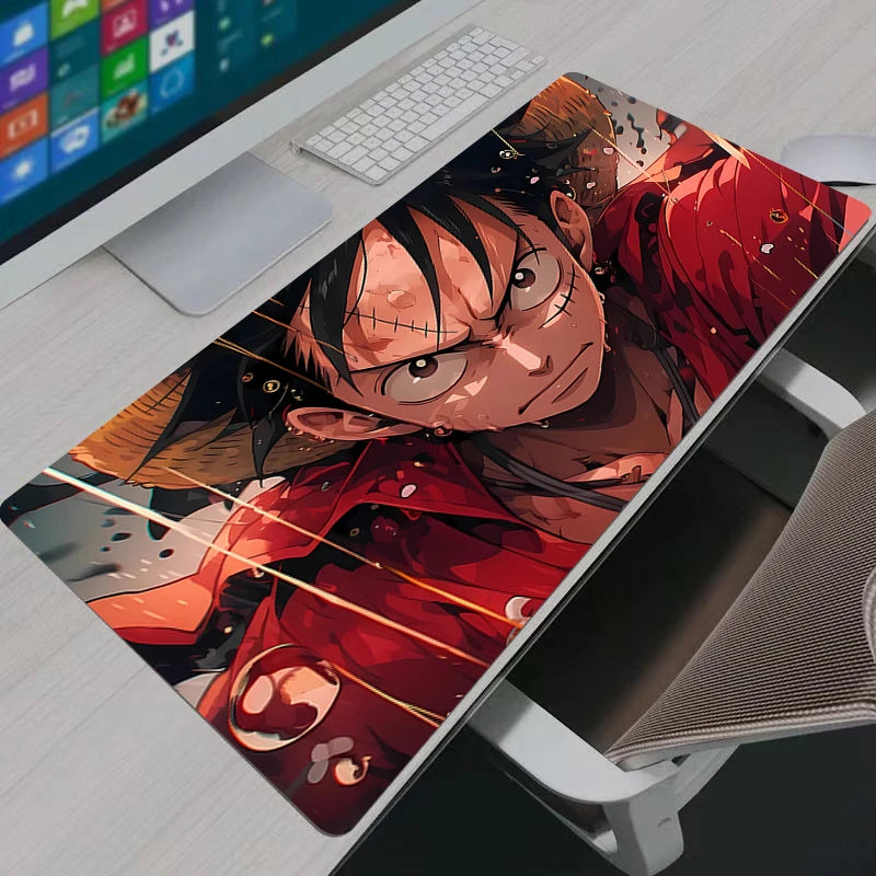 Anime Mouse Pad HD Print Computer Gamer Locking Edge Mousepad XXL Keyboard PC Mice Mats Pad One Piece Luffy For LOL Csgo