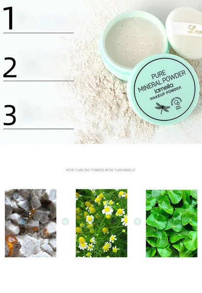 3-Color Loose Face PMatte Oil-Control Loose Powder | Long-Lasting Mica Setting Powder (6g)owder.