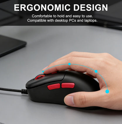 E-YOOSO X-51 USB Wired Gaming Mouse 24000 DPI 6 buttons programmable game Optical mice for Computer PC Laptop