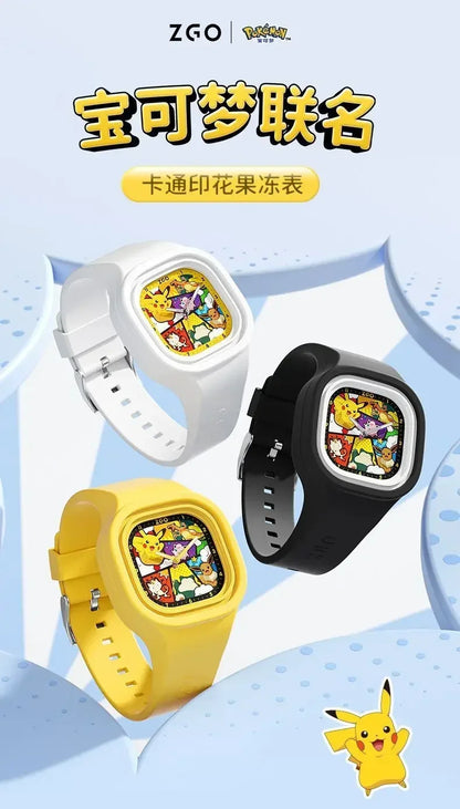 ZGO Co-branded  Watch Men's Sports Waterproof Student Trend Pikachu Quartz Electronic Watch Gifts