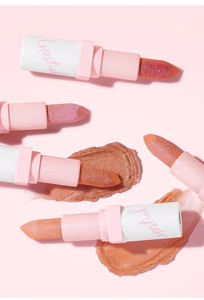 Pudaier Shimmery Diamond Lipstick: 10 Shades of Waterproof Glitter & Metallic Shine