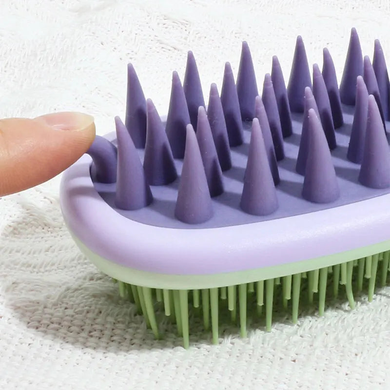 Silicone Shampoo Brush Scalp Massage Brush Head Washing Comb two-sided Hair Massager Bath Brush Body Scrubber Hair Accessories