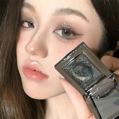 Metallic Glitter Eyeshadow Cream Sparkling Mousse Shimmer Highlighter Pressed Pigments Punk Purple Pearlescent Eyeshadow Palette