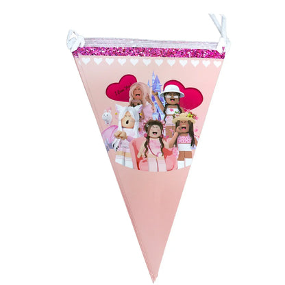 Roblox Birthday Party Decoration Balloons Disposable Tableware for Kids Party Supplies Baby Shower Sticker Bracelet Toy Gifts