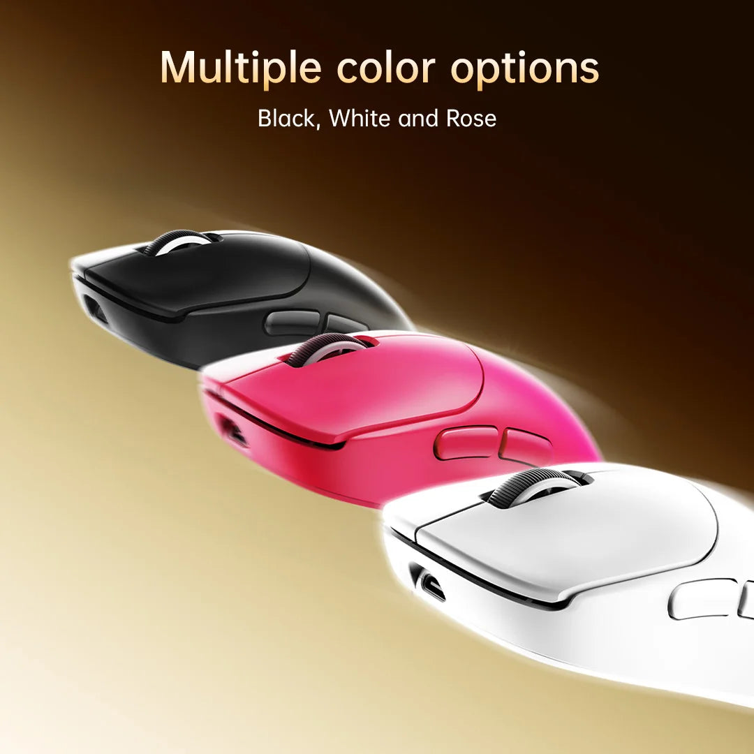 Delux M400 Wireless Gaming Mouse,24000DPI,1KHz Polling Rate,PAW3311,Tri-mode 500mAh Rechargable Mice for All Hands PC Gamer