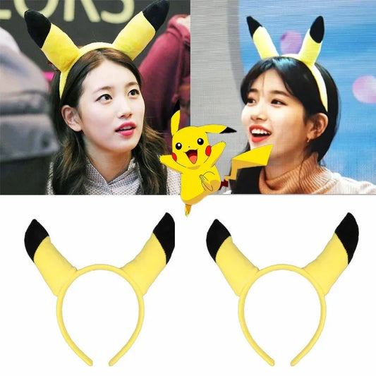 Pokemon Pikachu Cute Ears Hairbands Headwear Cosplay Performance Props Anime Figure Hairpins Birthday Party Supplies Kids Toys