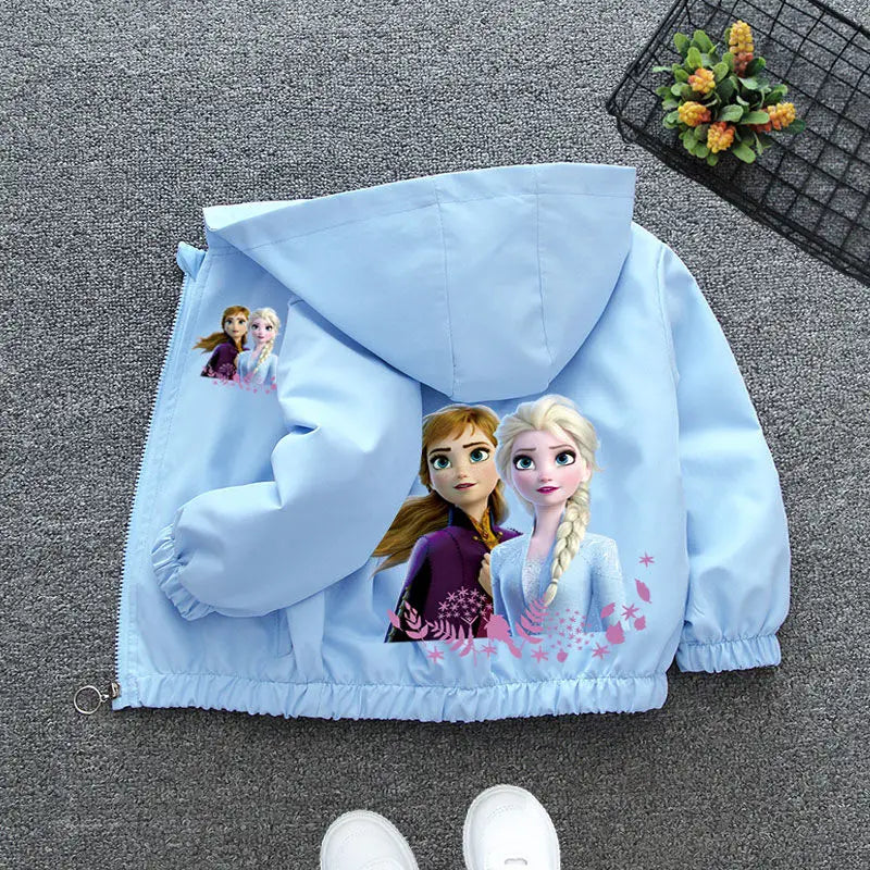 Boys Spiderman Hooded Jackets 1-10 Years Girls Spring Autumn Stitch Print Sports Coats Children Cartoon Outerwear Kids Clothes