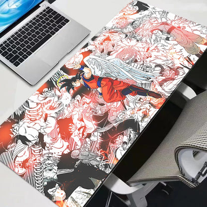 Large Gaming Keyboard Rug Laptop Japan Cool Anime Mouse Pad XXL Black DBZ Dragon Ball Desk Mat PC Gamer Carpet computer Mousepad