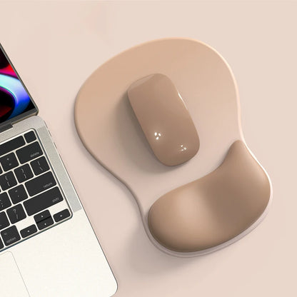 Comfortable Mouse Pad with Gel Wrist Rest Ergonomic Mouse Pad for Pain Relief Smooth Wrist Support Surface and Non-Slip PU Base