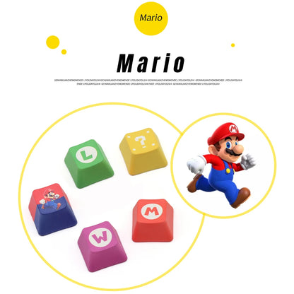 OEM Profile PBT Keycaps (5pcs) for MX Mechanical Gaming Keyboard – Mario Style