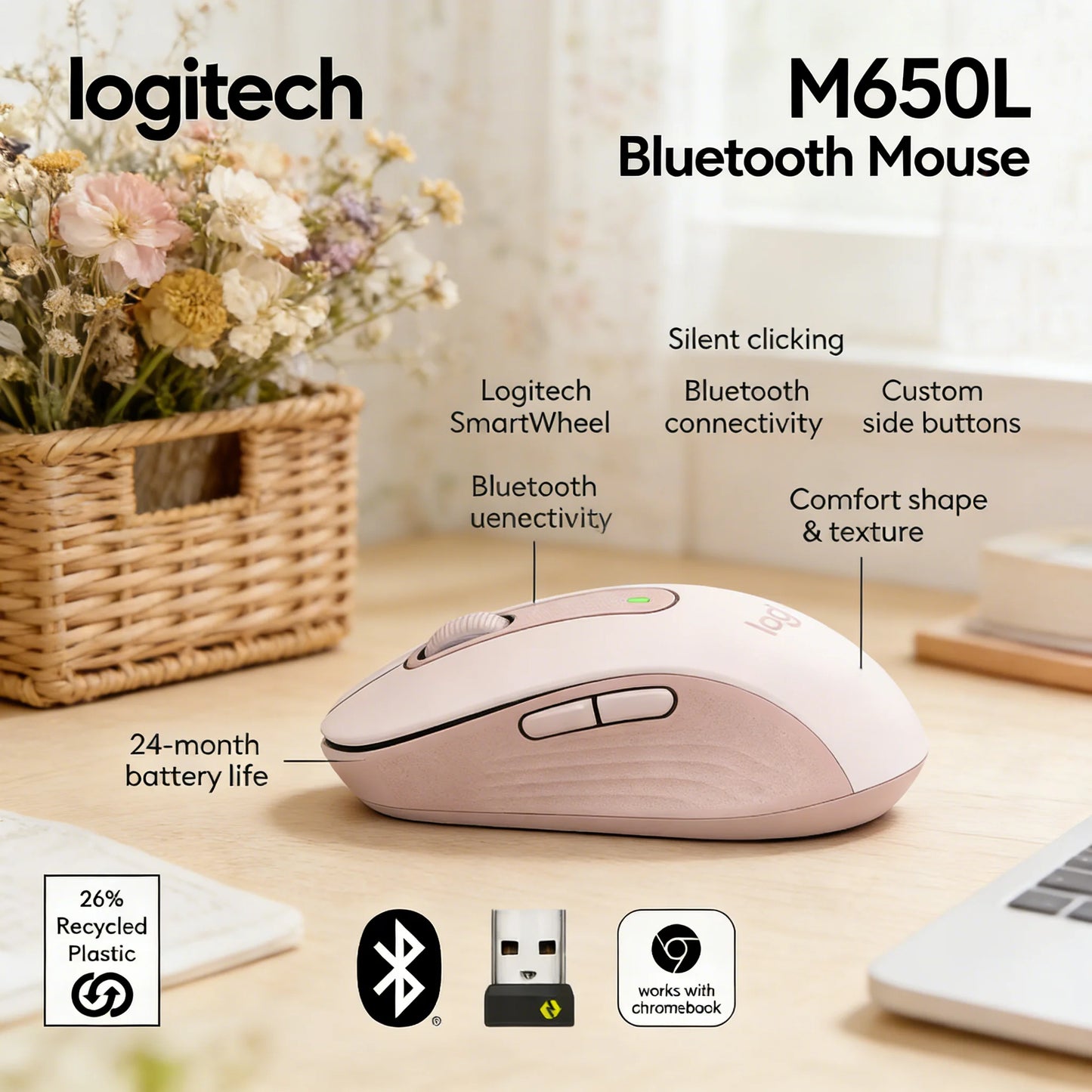 Logitech G309 Kamisato Ayaka Special Edition Wireless Bluetooth Dual-Mode Esports Mouse Hybrid Switches+G102/G203/G304/G305/M220