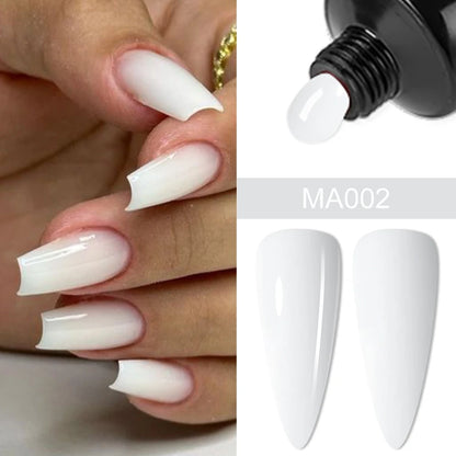 5pc Poly Extension Nail Gel Set Clear White Nude Pink Nail Art Building Varnish for Lenthening Nails Design UV/LED Lamp Needed