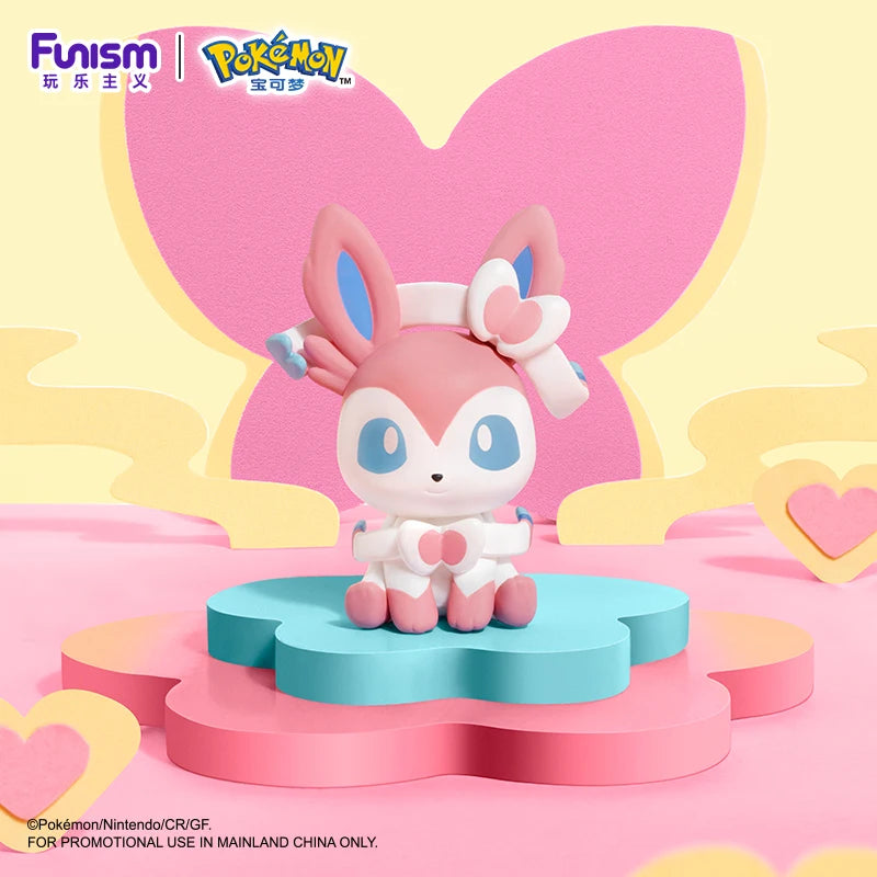 Pokemon Anime Poke Ball Action Figures Sylveston Umbreon Gengar Mini Dolls FUNISM Original Genuine Model Car Ornament Toys Gift