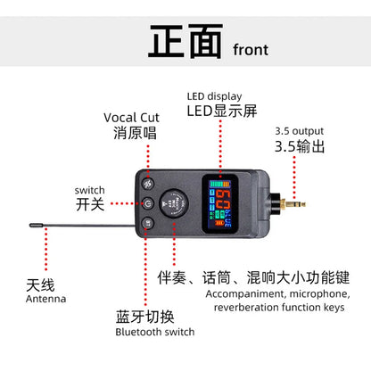 M50 Wireless Microphone DSP Anti-whistling Reverb Anti-whistling Reverb Bluetooth Microphone Singing Home Entertainment KTV