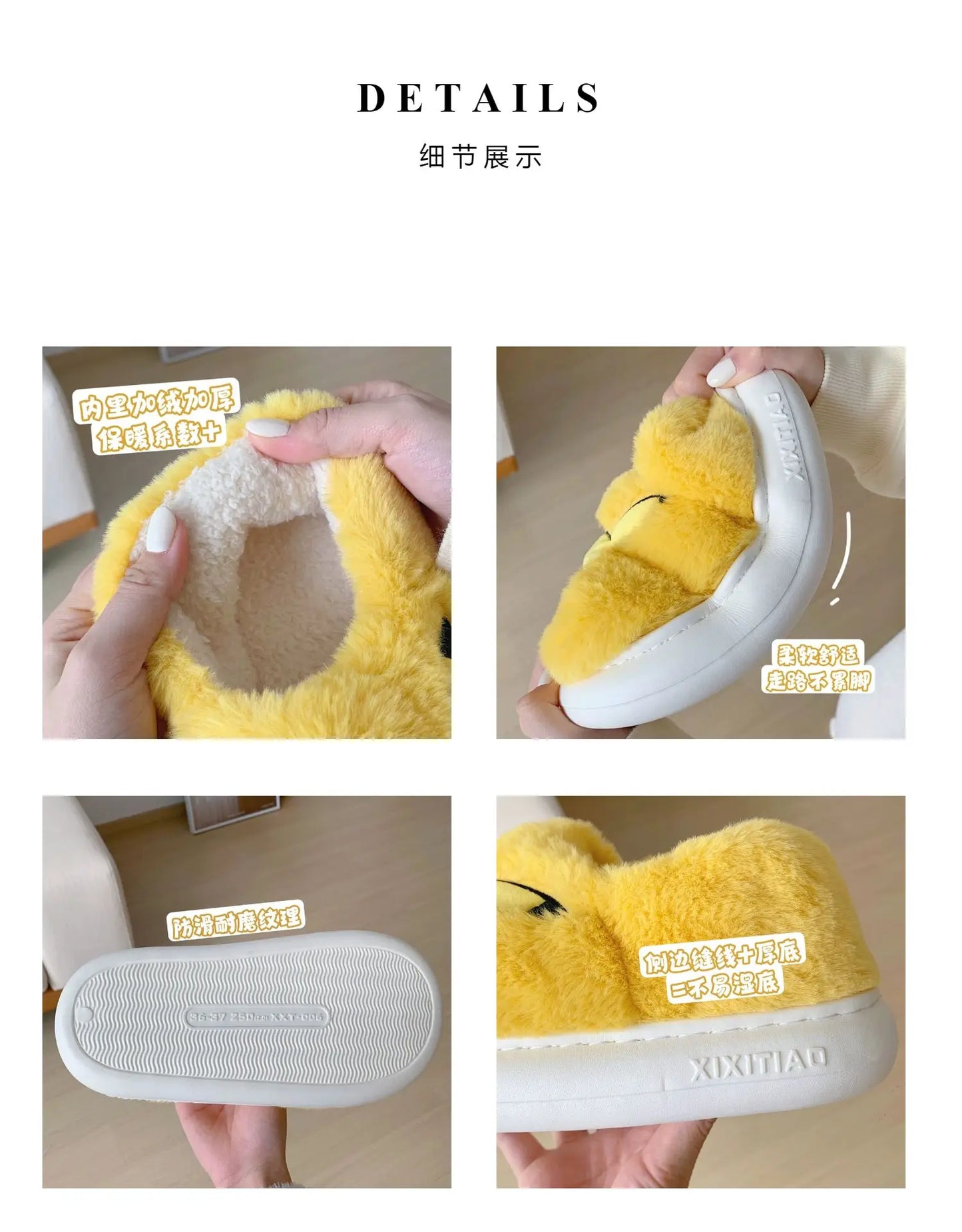 Pokemon Anime Couple Slippers Cute Pikachu Eevee Cartoon Cotton Home Shoes for Men And Women with Velvet Insulation Winter Gifts