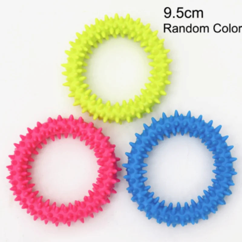 Pet Chew Toy Soft Rubber Bite-resistance Bone Shape Teeth Grinding Chewing Toys for Small Dogs Training Pet Supplies