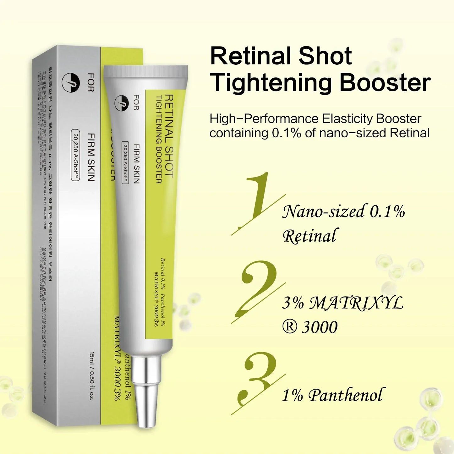 Retinal Shot Tightening Booster: 0.1% Nano-Retinal & Matrixyl 3000 Anti-Aging Serum