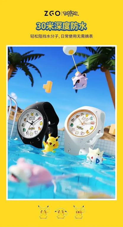 ZGO Co-branded  Watch Men's Sports Waterproof Student Trend Pikachu Quartz Electronic Watch Gifts