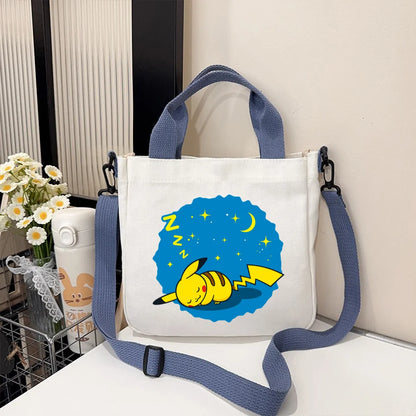 Pokémon Handbag Cartoon Children's Shoulder Bag Boys Girls Tote Bag Child Canvas Handbags Anime Crossbody Bag New Kids Gifts