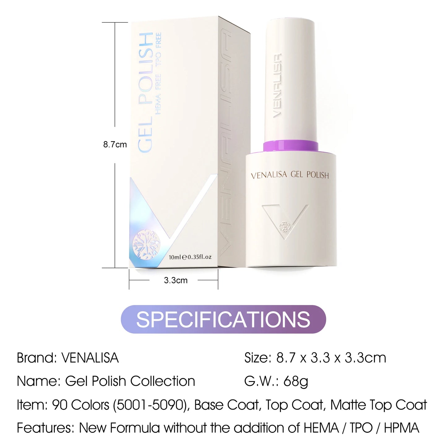 V6 Venalisa 10ml Nail Gel Polish Hema Free TPO Free Ultra Cat Eye Effect Magnet Semi Permanent Soak Off UV LED Varnish Gel Nail