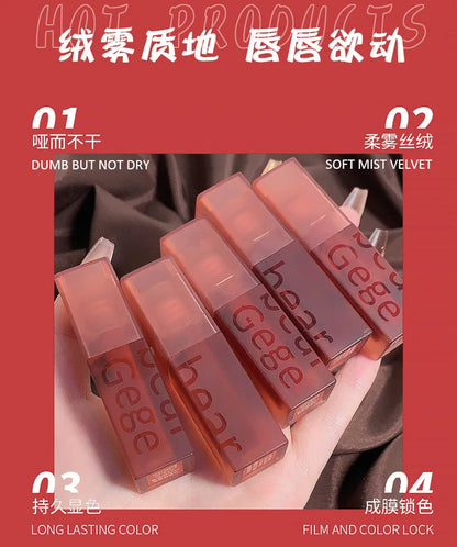 Gege Bear Velvet Lip Glaze.