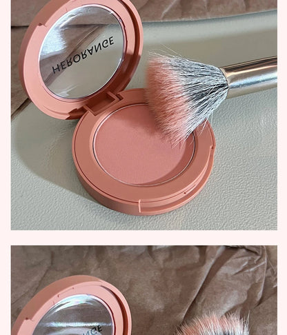HerorangeHR402 Serbuk Serbuk Monokrom Kalis Air Panjang Tahan Lama Plat Peach Orange Kabus Lembut Lembut Matte Semulajadi Blush