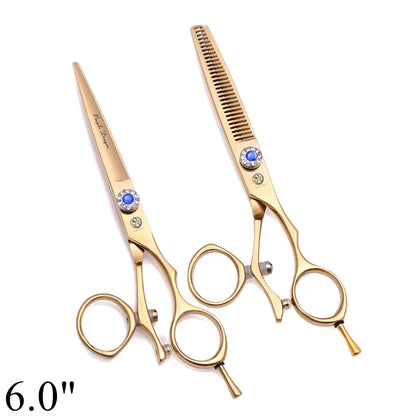 Professional Hairdressing Scissors 5.5" 6" Purple Dragon JP 440C Swivel Thumb Hair Cutting Scissors Barber Thinning Shears Z9019