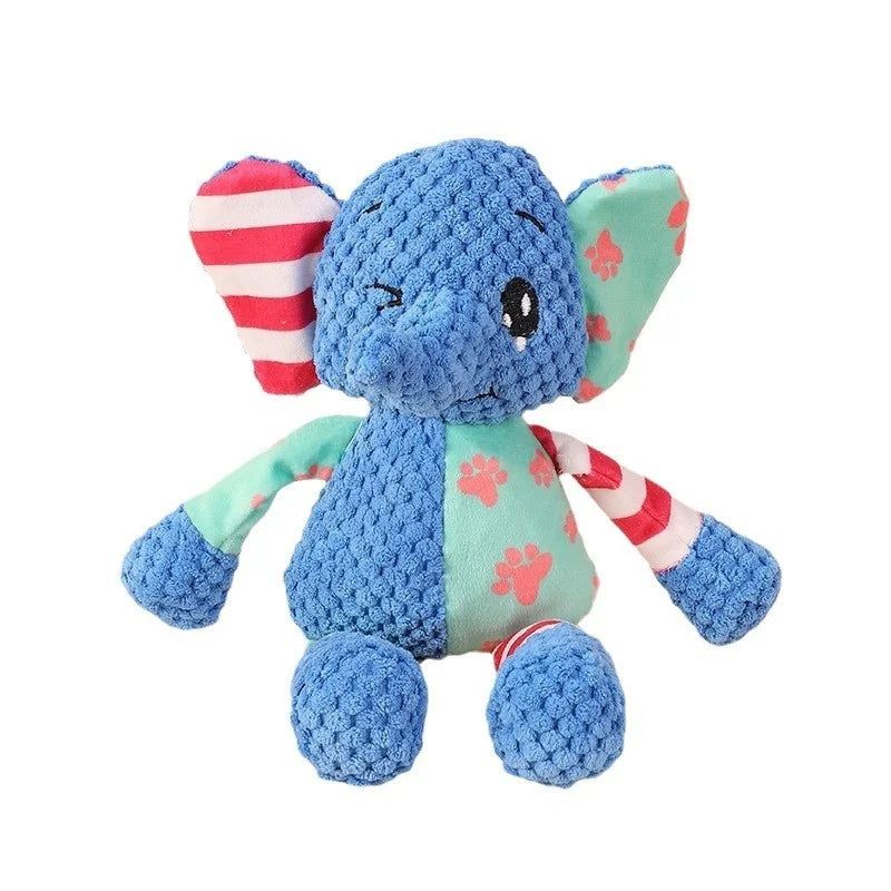 Durable Pet Dog Plush Toy for Small Breeds - Animal Shape Squeaky Chew Cleaning Toy for Chihuahua Yorkshire Bichon Puppies
