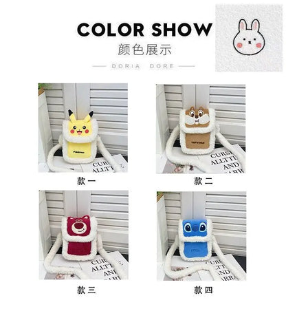 New Cute Pokemon Pikachu Plush Anime Bags Women’s Crossbody Bag Creative Cartoon Decoration Backpack Birthday Gifts Toys