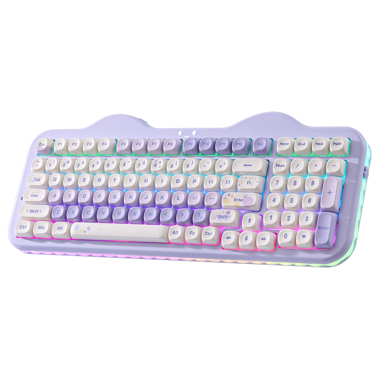 YUNZII C98 Wireless Mechanical Keyboard, 99-Key Hot Swap Gasket Keyboard with Numpad, Custom RGB Backlight,Cute Keeb for Win/Mac
