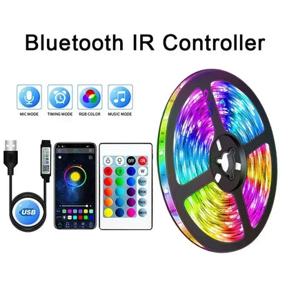 USB RGB LED Strip Lights with App Control (1–30m)